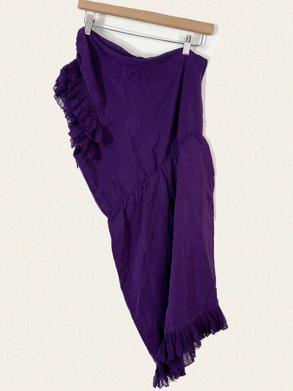 Amanda Uprichard One-Shoulder Silk Mini Dress - Picture 4 of 6